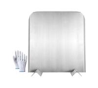 Panneau arrière de cheminée - Déflecteur de chaleur mural en acier inoxydable, arrière pour poêle à bois, améliore l'efficacité thermique avec couche de protection thermique, fournitures de che