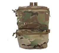 Panneau arrière Tactical Double Pouch Sac à fermeture éclair FCPC V5 Porte-assiette Molle Accessoires de gilet Airsoft gilet de plate-forme de poitrine portable ( Color : VE-75-ACC-06-CP , Size : M )