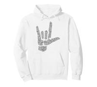 Panneau ASL « I Love You » en 40 Langues différentes Sweat à Capuche