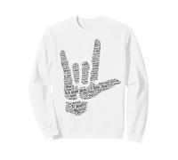 Panneau ASL « I Love You » en 40 Langues différentes Sweatshirt