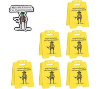Panneau « Attends, mon partenaire, je suis surexcit頻, plaque d'avertissement « Attention, surstimulation », accessoire de bureau humoristique et cadeau amusant (6 PCS)