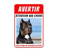 Panneau Attention au Chien personnalisém, pancarte attention au chien, Personnalisez vos photos et votre texte, pour chien portail extérieur résistant à la rouille pour porte de clôture ou portail.