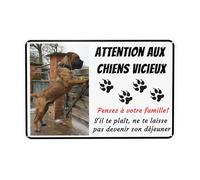 Panneau Attention au Chien personnalisém, pancarte attention au chien, Personnalisez vos photos et votre texte, pour chien portail extérieur résistant à la rouille pour porte de clôture ou portail.