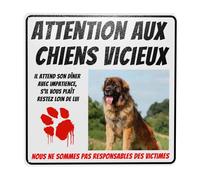Panneau Attention au Chien personnalisém, pancarte attention au chien, Personnalisez vos photos et votre texte, pour chien portail extérieur résistant à la rouille pour porte de clôture ou portail.
