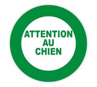Panneau Attention au chien - Rigide Ø180mm - 4040028