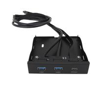 Panneau Avant à Double Port sur Le Câble de Connecteur 19pin de Carte Mère, 19pin Type E vers USB-A Type-C pour PC 3,5 Bay de la Baie