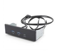 Panneau Avant de 5,25 Pouces USB Hub, 19 Broches 20 Gbps USB3.2 Gen2x2 USB A USB C Panneau D'extension s'adapte à Une Baie de Conduite Optique de 5,25 Pouces