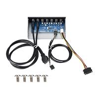 Panneau Avant du Lecteur Optique USB3.0, HUB 7 Ports 5,25 Pouces, Panneau de Charge Rapide 19 Broches à 2 Ports U34 U2, taux de Transfert de Vitesse jusqu'à 5 Gbps, Compatible