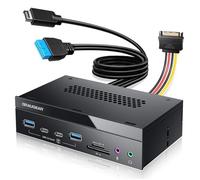 Panneau Avant - GRAUGEAR - 5,25 Pouces - 4 Ports USB 3.2 Gen2 - Lecteur SD et micro-SD - Design Moderne