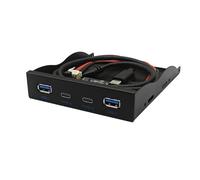 Panneau avant USB 3.2 10 Gbit/s Type C 4 ports 10 Gbit/s pour boîtier d'ordinateur 3,5" Installation de pilote de disquette