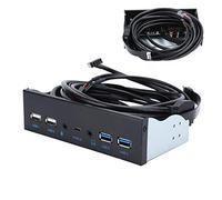 Panneau avant USB supplémentaire, concentrateur USB avec 2 ports USB 3.0/2 ports USB 2.0/sortie audio, port USB C, lecteur optique 13,3 cm pour ordinateur de bureau