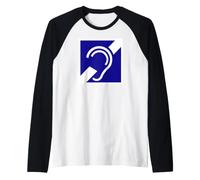 Panneau avec Symbole de surdité malentendante Manche Raglan