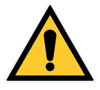 Panneau avertissement danger général 30 x 30 x 30 cm polystyrène antichoc