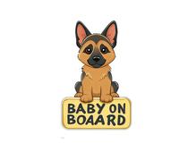Panneau « Baby on Board » pour voiture - Imperméable et résistant aux UV - Panneau de sécurité - Facile à poser pour fenêtre ou pare-chocs - Motif bébé à bord