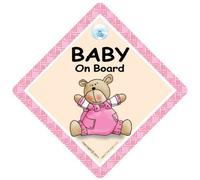 Panneau Bébéà bord, ours rose couette, Baby on Board, Bébé Voiture Daughter on Board, panneau bébé, enfant Panneau, panneau bébéà bord, Bumper Sticker style, signe de voiture, bébé fille signe pour voiture