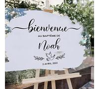 Panneau Bienvenue Mariage Personnalisé, Autocollants Personnalisée Mariage, Panneau Mariage Bienvenue, Conseil De Mariage Français Panneau,Autocollants Four Mariage,Stickers Personnalisable
