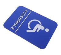 Panneau Braille D’accessibilité pour Porte, Plastique Bleu, Signalétique | Visibilité Renforcée, Conforme aux Normes Ada, pour Murs et Portes en Hôtels ou Centres Commerciaux