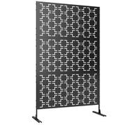 Panneau extérieur décoratif motif géométrique ajouré métal noir