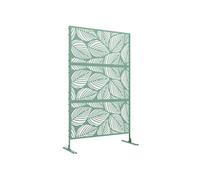 Outsunny Panneau brise-vue décoratif Paravent extérieur motif végétal Acier 122 x 45 x 198 cm Vert