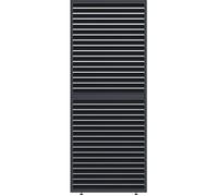 Panneau brise-vue - OMBREA - Ventelles horizontales mobiles - 1 m - Aluminium - Anthracite