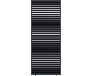 Panneau brise-vue - OMBREA - Ventelles horizontales mobiles - 1 m - Aluminium - Anthracite