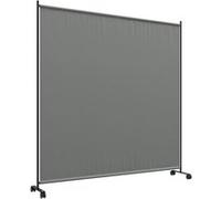 Panneau brise-vue paravent extérieur sur roulettes - autoportant - dim. 183L x 30l x 181H cm - gris Gris G