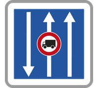 Panneau carré Conditions particulières circulation routière 500 Ecolign C24aex1 cl1 - NADIA SIGNALISATION - CAR500E1C24aex1