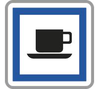 Panneau carré débit boissons ouvert 7j/7 700 Ecolign CE18 cl2 - NADIA SIGNALISATION - CAR700E2CE18