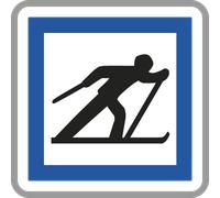 Panneau carré départ circuit ski de fond 500 CE6b cl1 - NADIA SIGNALISATION - CAR500E1CE6b