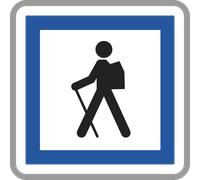 Panneau carré départ itinéraire pédestre 700 Ecolign CE6a cl1 - NADIA SIGNALISATION - CAR700E1CE6a