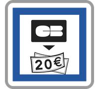 Panneau carré Distributeur de billets de banque 700 CE25 cl2 - NADIA SIGNALISATION - CAR700E2CE25