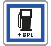 Panneau carré distribution de carburant GPL 500 CE15c cl1 - NADIA SIGNALISATION - CAR500E1CE15c