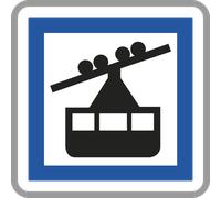 Panneau carré Gare de téléphérique 900 Ecolign CE20a cl1 - NADIA SIGNALISATION - CAR900E1CE20a