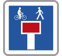 Panneau carré impasse issue piétons cyclistes 700 Ecolign C13d cl1 - NADIA SIGNALISATION - CAR700E1C13d