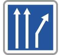 Panneau carré Indication Répartition Voies 500 Ecolign C24bex2 cl1 - NADIA SIGNALISATION - CAR500E1C24bex2
