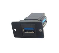 Panneau carré monté USB 3.0 à deux interfaces espace de socle, installation économique, transfert rapide 5 Gbits/s, pour bureau à domicile, électronique, montage panneau noir, port USB