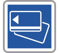Panneau carré Paiement par carte bancaire 900 Ecolign C64b cl2 - NADIA SIGNALISATION - CAR900E2C64b