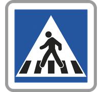 Panneau carré Passage pour piétons 500 Ecolign C20a cl2 - NADIA SIGNALISATION - CAR500E2C20a