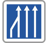 Panneau carré réduction voies route 900 Ecolign C28ex3 cl1 - NADIA SIGNALISATION - CAR900E1C28ex3