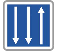 Panneau carré Section Route Trois Voies 700 Ecolign C29c cl2 - NADIA SIGNALISATION - CAR700E2C29c