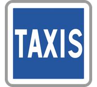 Panneau carré station de taxis 350 Ecolign C5 cl1 - NADIA SIGNALISATION - CAR350E1C5