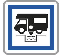 Panneau carré station vidange caravanes 500 Ecolign CE24 cl1 - NADIA SIGNALISATION - CAR500E1CE24