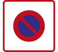Panneau carré stationnement interdit entrée zone 700 Ecolign B6b1 cl1 - NADIA SIGNALISATION - CAR700E1B6b1