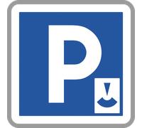 Panneau carré stationnement limité disque 900 Ecolign C1b cl2 - NADIA SIGNALISATION - CAR900E2C1b