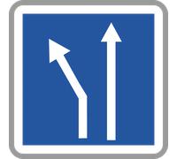 Panneau carré voies affectées répartition intersection 500 C24b cl2 - NADIA SIGNALISATION - CAR500E2C24bex1