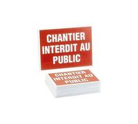 Lot de 25 panneaux ''Chantier interdit au public'' - NOVAP - 4306148