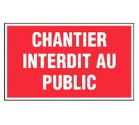 Generique Panneau Chantier interdit au public – Rigide 330x200 mm – 4160665