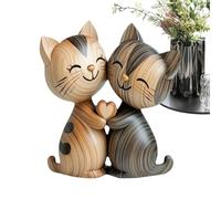 Panneau Chat | Décor d'Intérieur Drôle 2D de Chats en Couple - Pièce Maîtresse Animaux Amoureux Animaux Bureau Entrée Bibliothèque Studio Étagère Amis