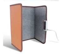 FISHTEC - Panneau Chauffant 3 Faces Pliant - Trois Niveaux 45 55 65°C Avec Télécommande Minuterie - Fonction Chauffe Pieds Chauffage DAppoint Bureau Salon Chambre