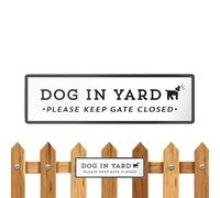 Panneau Chien Bois - Portail Fermé Panneau Chien En Bois - Avertissement Animaux Domestiques Aimant Adhésif pour Famille Voisins